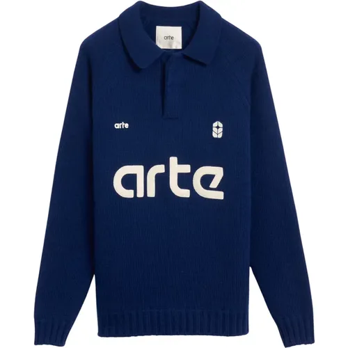 Gestrickter Fußball-Polo-Pullover , Herren, Größe: M - Arte Antwerp - Modalova