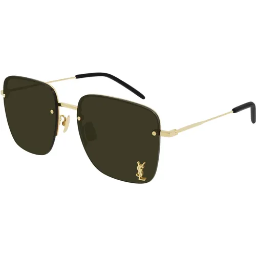 Gold/ Sunglasses SL 312 M , female, Sizes: 58 MM - Saint Laurent - Modalova