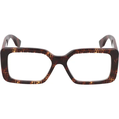 Square Acetate Eyeglasses Fe50072I , unisex, Sizes: 53 MM - Fendi - Modalova