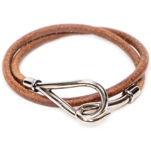 Pre-owned Leather bracelets , female, Sizes: ONE SIZE - Hermès Vintage - Modalova