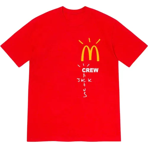 Rotes Crew T-Shirt Limited Edition , Herren, Größe: L - Travis Scott - Modalova