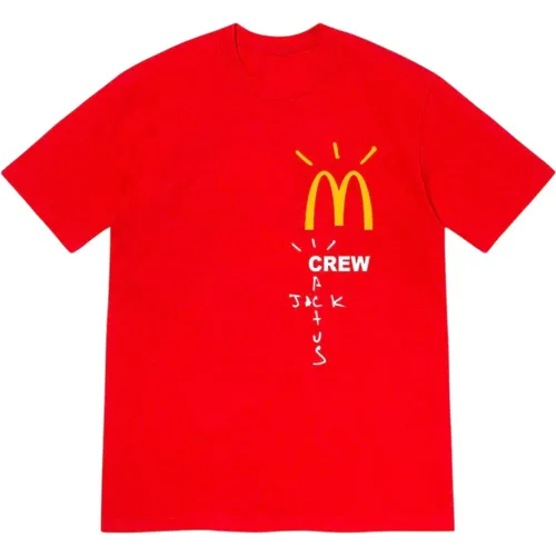 Rotes Crew T-Shirt Limited Edition , Herren, Größe: M - Travis Scott - Modalova