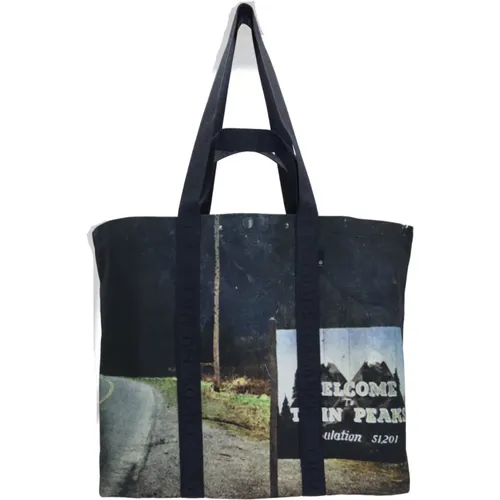 Tote Bag with Navy Print , male, Sizes: ONE SIZE - Undercover - Modalova