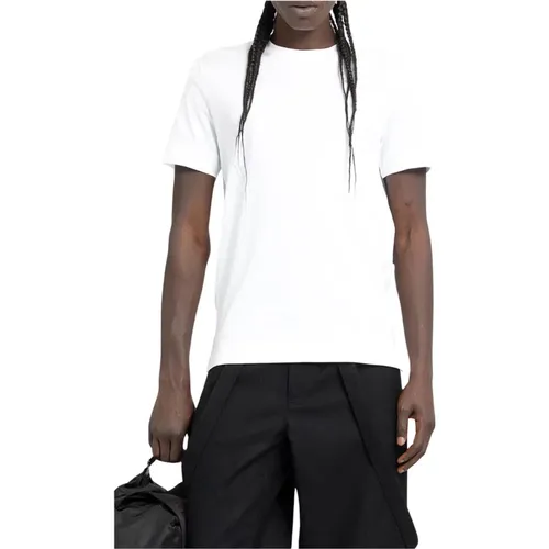 Weißes Slim Fit T-Shirt aus Baumwolle,Besticktes Slim Fit T-Shirt - Givenchy - Modalova