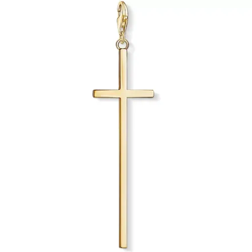 Golden Cross Charm Pendant , female, Sizes: ONE SIZE - Thomas Sabo - Modalova