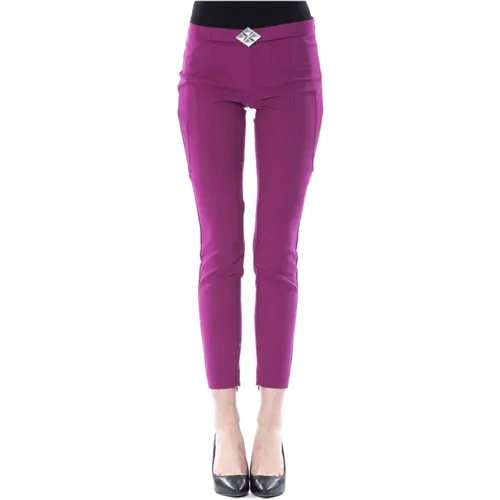 Skinny Pants with Side Zipper , female, Sizes: L, XL, M - Byblos - Modalova