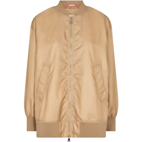 Leigh Bomber Jacket Tan , female, Sizes: S, M, L, XS - MOS MOSH - Modalova