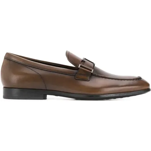 Stylish Cacao Banda Loafers , male, Sizes: 6 UK - TOD'S - Modalova