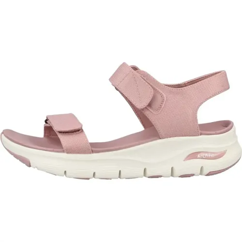 Arch Fit Touristy Flache Sandalen , Damen, Größe: 39 EU - Skechers - Modalova