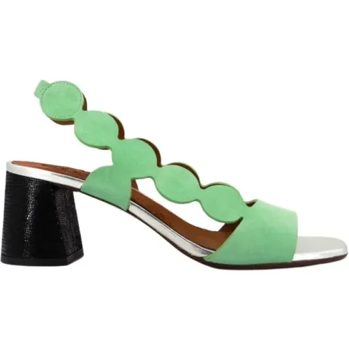 Suede Sandal with Tejus Print Heel , female, Sizes: 4 1/2 UK, 3 UK, 5 UK, 4 UK - Chie Mihara - Modalova