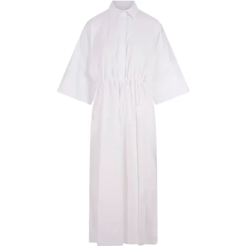 Eulalia Weiße Seiden Baumwolle Kleid , Damen, Größe: 3XS - Max Mara - Modalova
