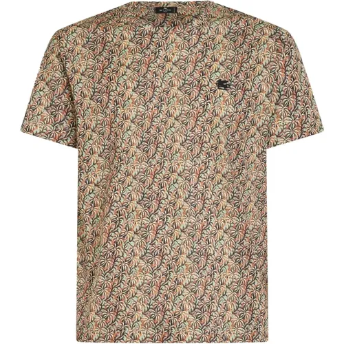 Cotton Palm Tree Print T-Shirt , male, Sizes: M, 2XL, XL, L - ETRO - Modalova