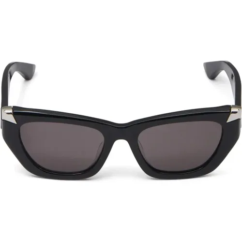 Geometric Sunglasses with Smoked Lenses , female, Sizes: ONE SIZE - alexander mcqueen - Modalova