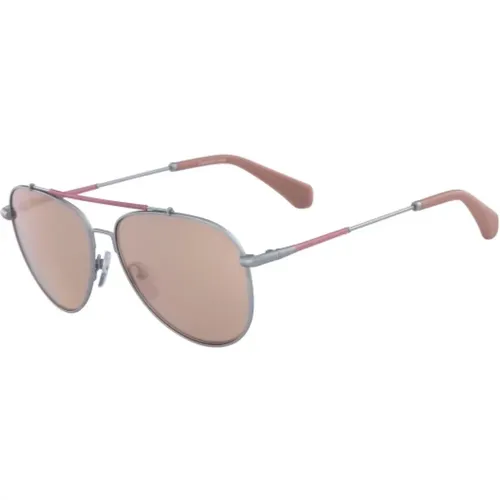 Jeans Ckj164S-011 Sunglasses Silver/Pink , unisex, Sizes: 58 MM - Calvin Klein - Modalova