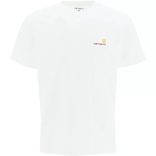 American script' t-shirt , male, Sizes: M, L, XL, 2XL, S - Carhartt WIP - Modalova