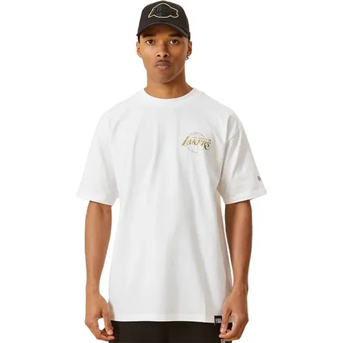 Los Angeles Lakers Metallic Print T-Shirt 12893086 - new era - Modalova