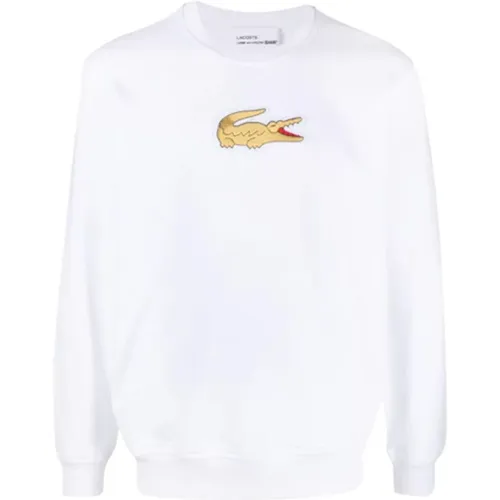 Weißer Logo-Sweatshirt von Lacoste , Herren, Größe: S - Comme des Garçons - Modalova