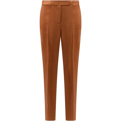 Trousers with Button and Zip Closure , female, Sizes: XS - Semicouture - Modalova
