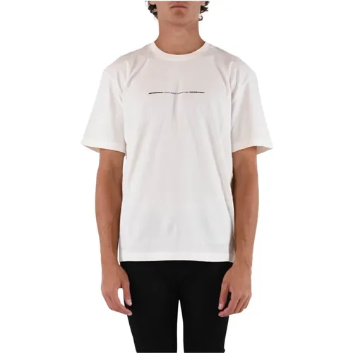 Luxury Label T-shirt with Front Print and Back Logo , male, Sizes: 2XL, XL, 3XL - IH NOM UH NIT - Modalova