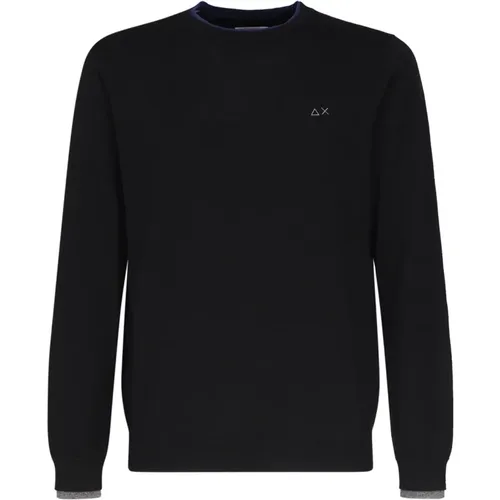 Schwarze Sweaters mit 98% Baumwolle - Sun68 - Modalova