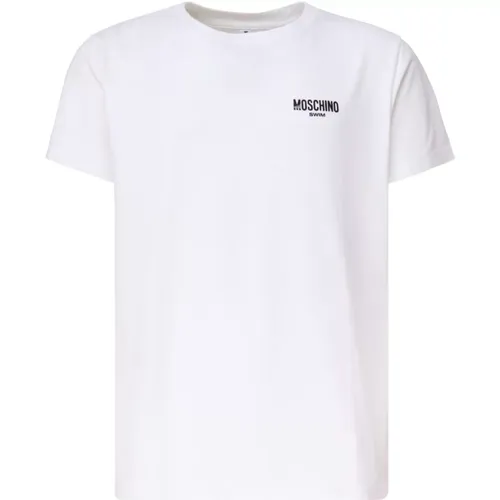 Weiße T-Shirts und Polos , Herren, Größe: 2XL - Moschino - Modalova
