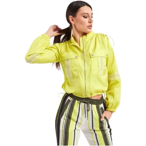 Damenjacke mit Netz-Taschen Trendy Chic , Damen, Größe: S - Liu Jo - Modalova