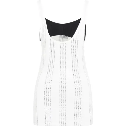 Geripptes Jersey Tanktop , Damen, Größe: XS - The Attico - Modalova