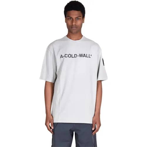 Baumwoll-Jersey Regular Fit T-Shirt , Herren, Größe: XL - A-Cold-Wall - Modalova
