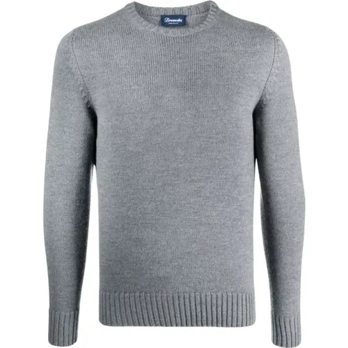 Stylish Grey Sweatshirts for Men , male, Sizes: 2XL - Drumohr - Modalova