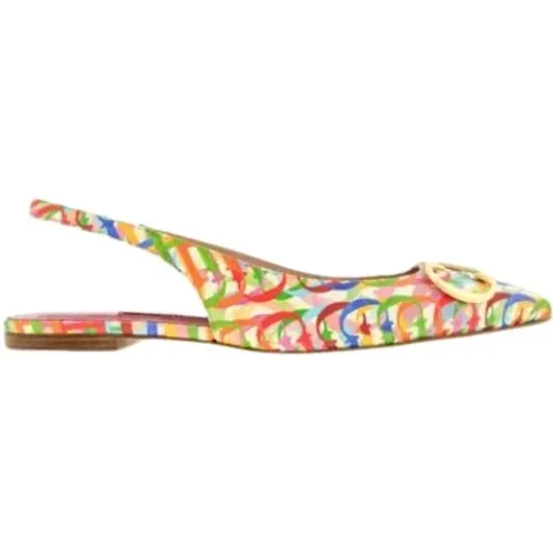 Flat Leather Shoes with Print , female, Sizes: 3 UK, 4 UK - Carolina Herrera - Modalova