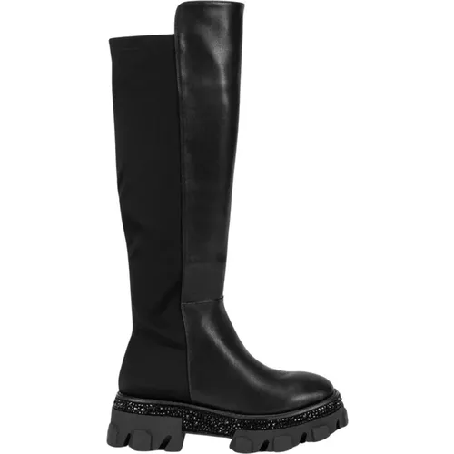 Platform Heel High Boots , female, Sizes: 5 UK, 4 UK, 7 UK, 6 UK, 3 UK, 8 UK - Alma en Pena - Modalova