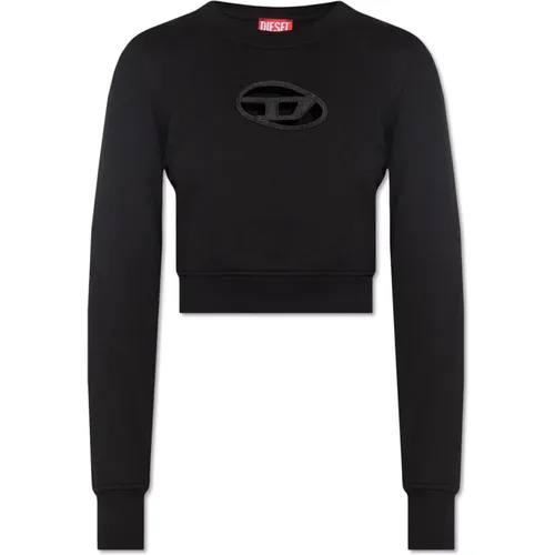 F-Slimmy-Od sweatshirt , Damen, Größe: 2XS - Diesel - Modalova