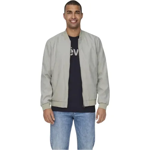 Lucas Fake Suede Bomber Jacke Herren - Only & Sons - Modalova