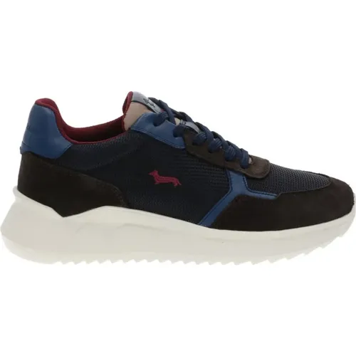 Stilvolle Blau-Braune Sneakers für Herren - Harmont & Blaine - Modalova