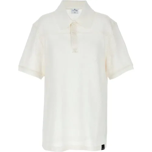 Weißes Mesh Design Polo Shirt - Courrèges - Modalova