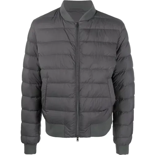 Grey Puffer & Down Jacket , male, Sizes: M, XL, L, 3XL, 2XL - Herno - Modalova