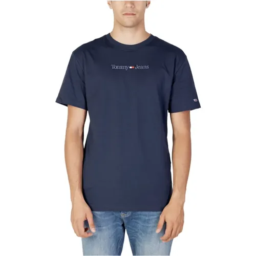 Herren Klassisches T-Shirt mit Kleinem Text - Tommy Jeans - Modalova