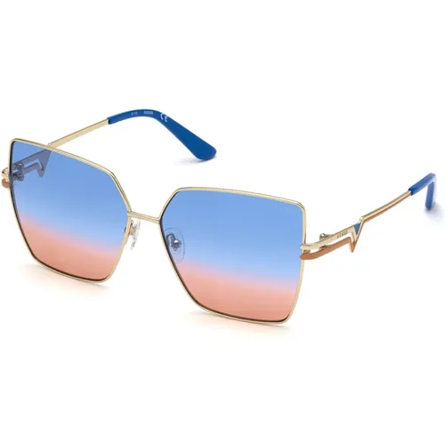 Stylish Sunglasses with Gradient Blue Lens , female, Sizes: 61 MM - Guess - Modalova