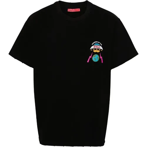 Printed Crew Neck T-Shirt , male, Sizes: XL, M, L, S - Members of the Rage - Modalova