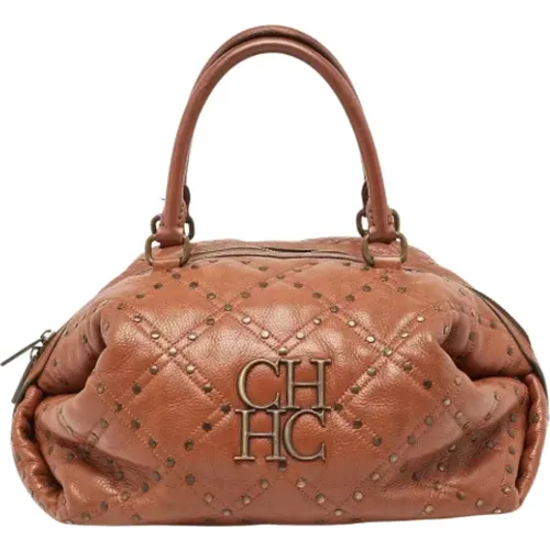 Pre-owned Leather handbags , female, Sizes: ONE SIZE - Carolina Herrera Pre-owned - Modalova