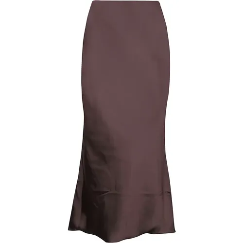 Chocolate Bias Obie Skirt , female, Sizes: L - Norma Kamali - Modalova