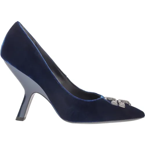 Blaue Velvet Pumps Tory Burch - TORY BURCH - Modalova