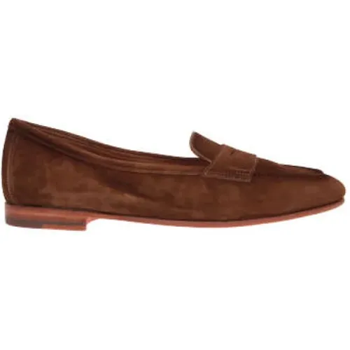 Classic Penny Loafer in Light Suede , female, Sizes: 8 UK, 6 UK, 3 1/2 UK, 6 1/2 UK, 3 UK, 5 1/2 UK - Santoni - Modalova