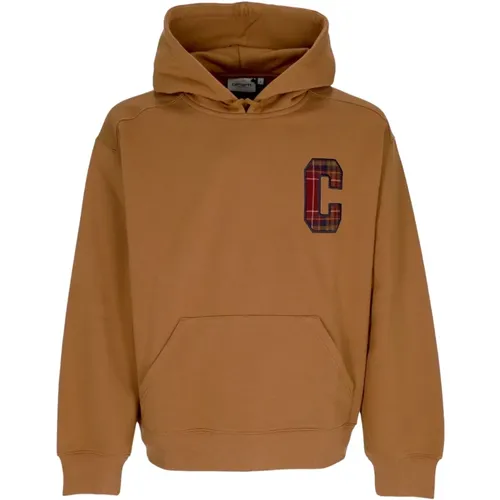 Braune Kapuzen Herren Hoodie , Herren, Größe: L - Carhartt WIP - Modalova