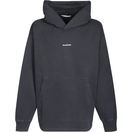 Logo Print Hoodie, , Long Sleeves , male, Sizes: M - Acne Studios - Modalova