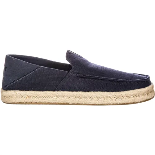 Navy Heritage Slip-On Shoes , male, Sizes: 10 UK, 11 UK, 8 1/2 UK, 10 1/2 UK, 8 UK, 9 UK - TOMS - Modalova