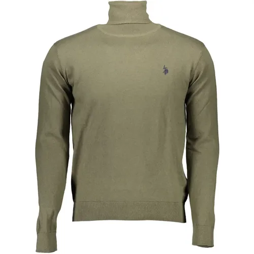 Grüner Slim Langarm Pullover , Herren, Größe: 2XL - U.S. Polo Assn. - Modalova