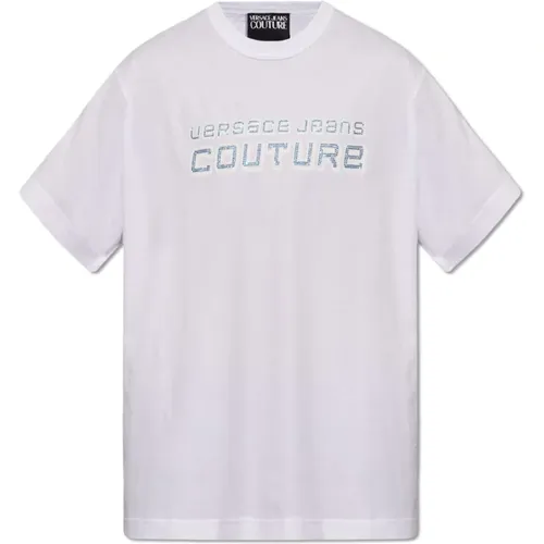 T-Shirt mit Logo-Druck , Herren, Größe: S - Versace Jeans Couture - Modalova