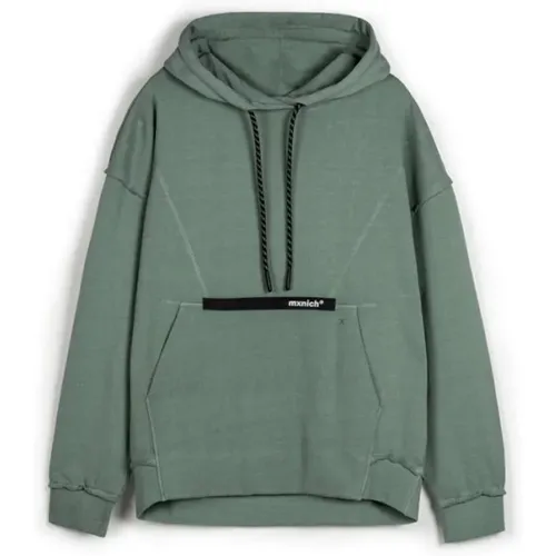 Grüner Streetwear Hoodie Oversize , Herren, Größe: L - Munich - Modalova