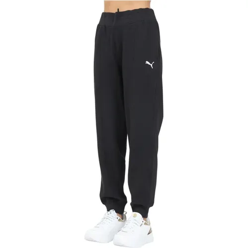 Sportliche Schwarze High-Waist Hose , Damen, Größe: S - Puma - Modalova